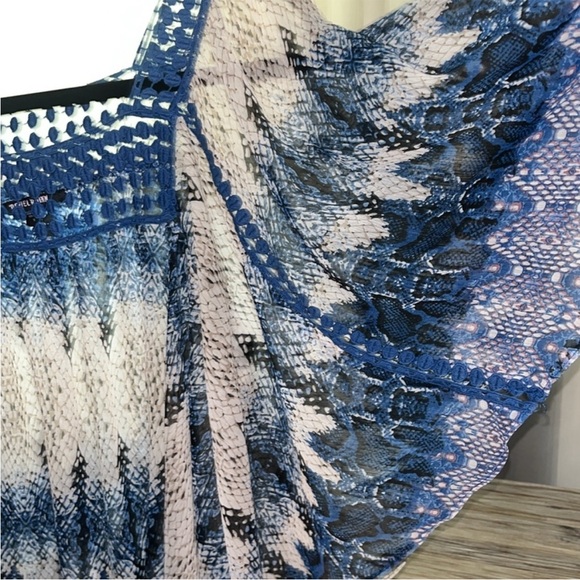 Daniel Rainn Sheer Top Boho Sz Small - Picture 5 of 6